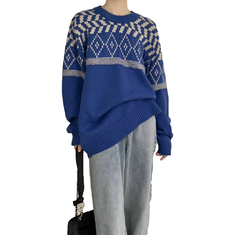 

New Women Sweater Pullover Female Knitting Overszie Sweaters Long Sleeve Girls Loose Elegant Knitted Thick Outerwear Plus Size