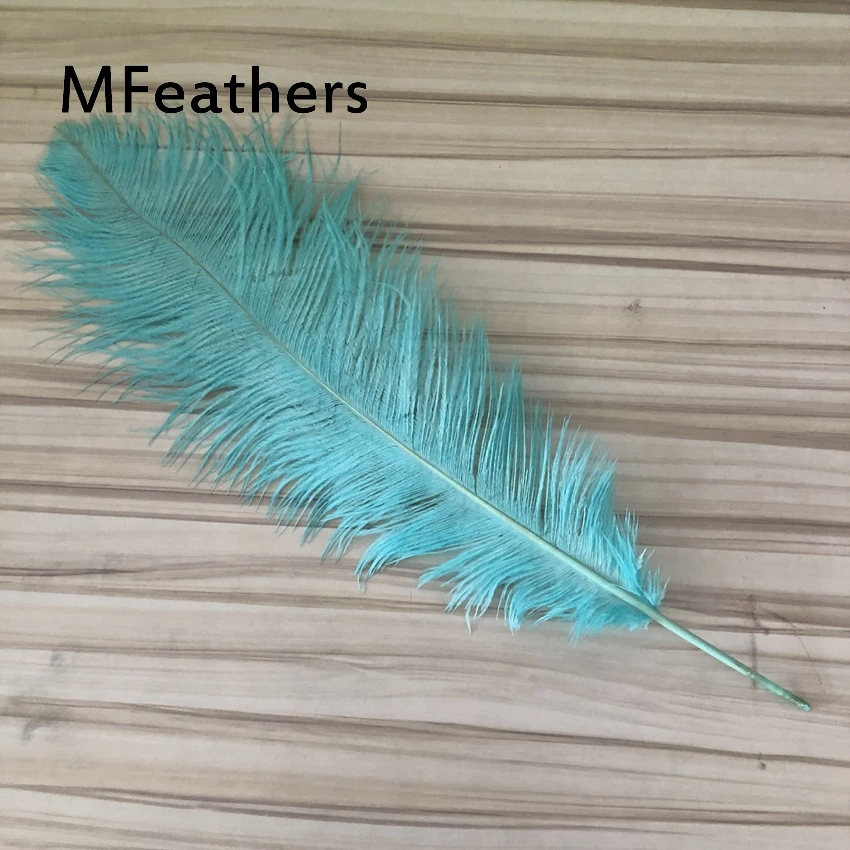 Мятно-зеленые Окрашенные Перья страуса для рукоделия 55-60 см 50 шт. | Дом и сад