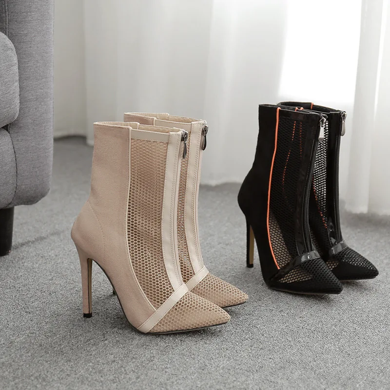 2020 женские модные сандалии с острым носком и закрытой пяткой пикантные ботинки