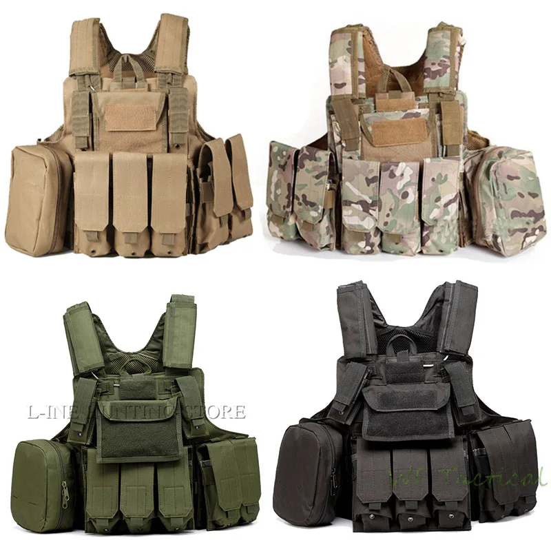 Tactical Molle CIRAS Vest Plate Carrier Chest Rig Airsoft Vest Adjustable Military Paintball Hunting Armor Vest with Mag Pouch