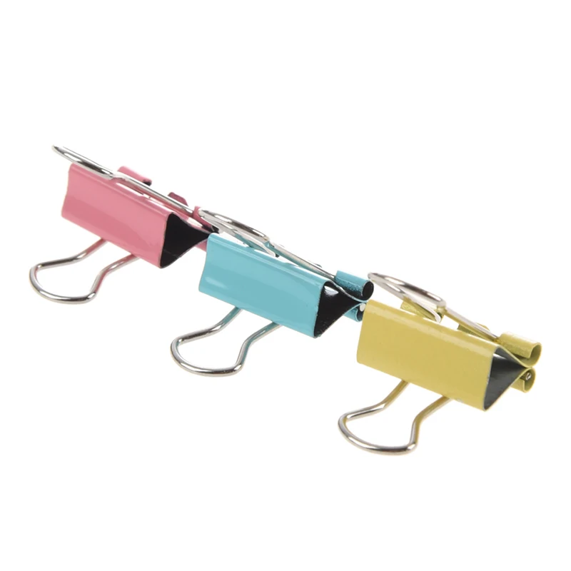 

SODIAL(R) 60 Assorted Office Organize Mini Metal Binder Clips 15mm