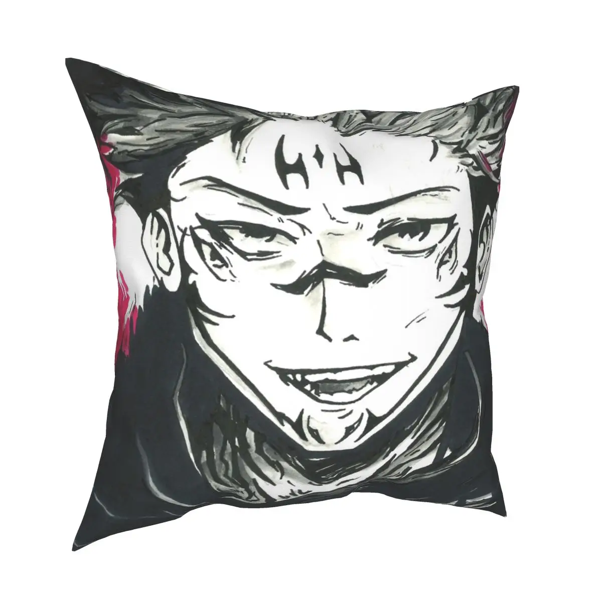 

Jujutsu Kaisen Pillowcase Soft Fabric Cushion Cover Decorative Yuji Itadori Sukuna Throw Pillow Case Cover Seater Zippered 18''