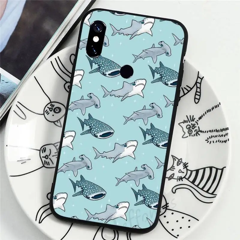 

Cartoon anomal ocean Sharks Phone Case For Xiaomi Redmi note 7 8 9 t max3 s 10 pro lite funda funda coque shell