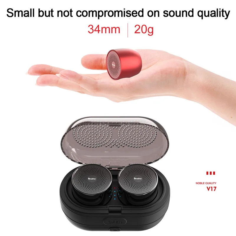 Мини V17 TWS портативный динамик s беспроводной 5 0 синий зуб металлический магнитный