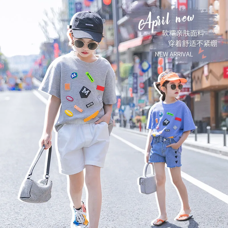 

Girls' short sleeve T-shirt 2021 new girls' summer T-shirt children's summer top 7-93
