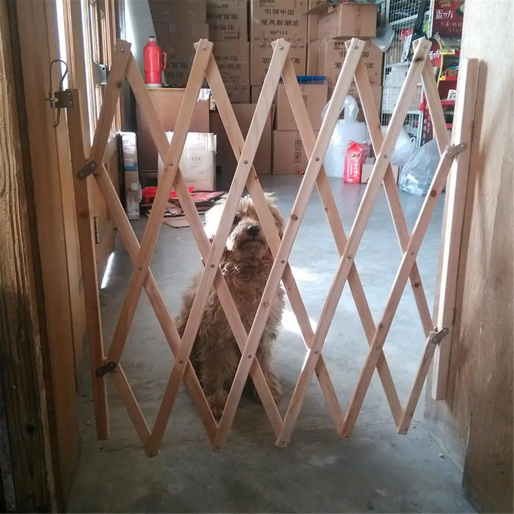 

Wooden Fence Retractable Pet Gate Pet Fence Baby Door Gates Dog Stair Gate Extendable Safety Gate Child Safety Door