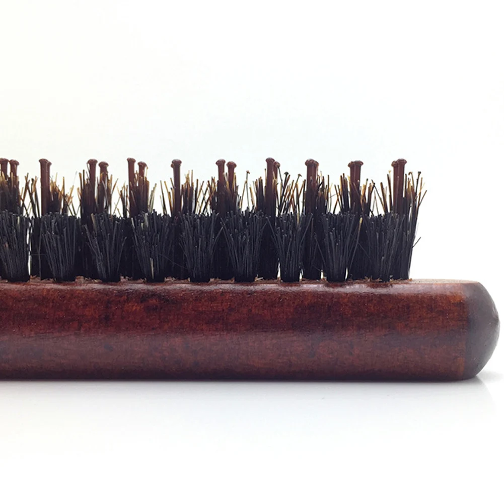 Деревянная расческа с 3 рядами ворса для волос инструмент укладки волос|Расчески|