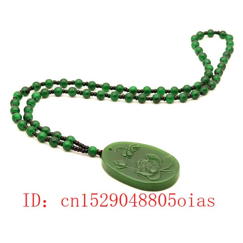 Натуральный зеленый китайский нефритовый Лотос стрекоза кулон бусы ожерелье