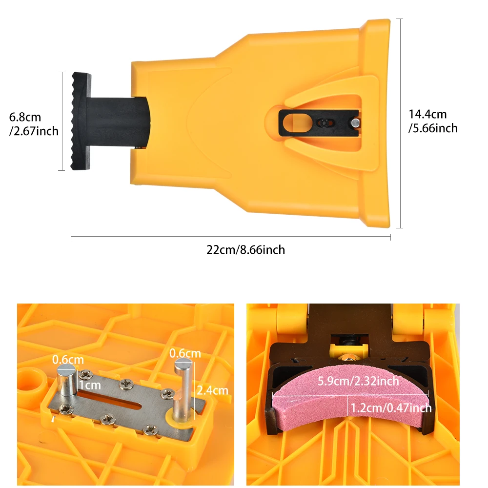 

Chainsaw Teeth Sharpener Chainsaw Portable Durable Easy Power Sharp Bar-Mount Fast Grinding Chainsaw Chain Sharpener Stone Tool