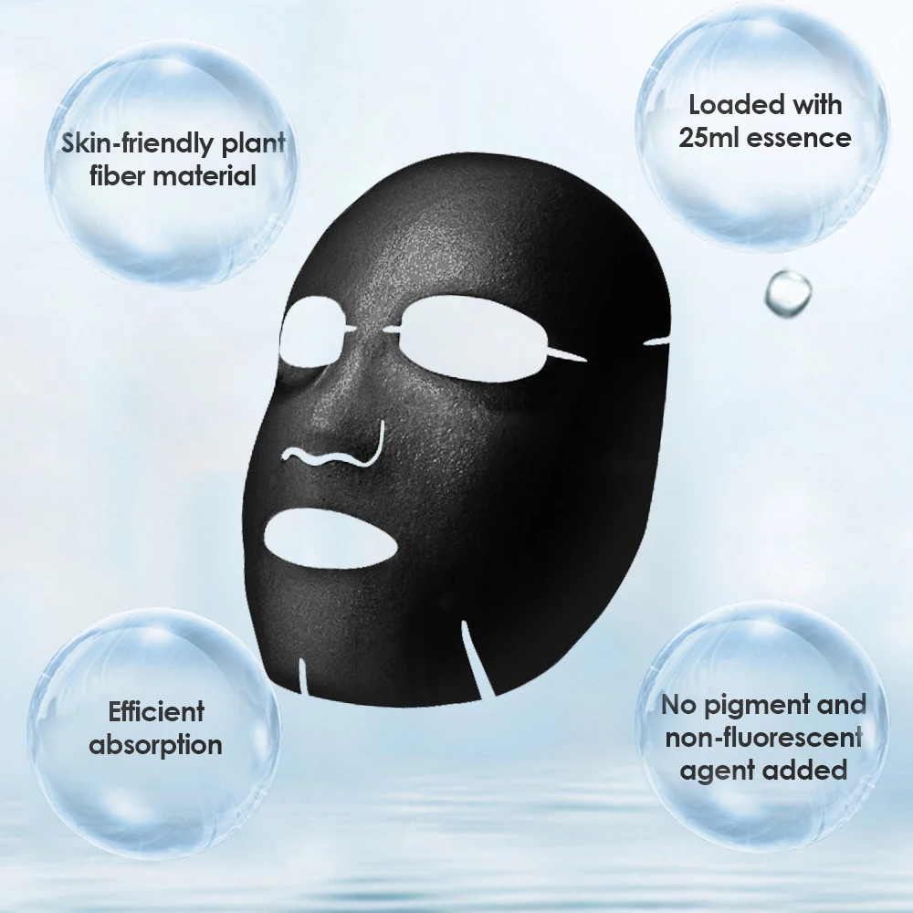 

10PCS Bubble Mask for Face Black Sea Salt Deep Cleansing Moisturizing Oil Control for Acne Pores Foam Black Mask Bamboo Charcoal