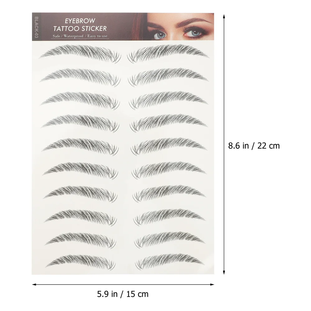 

12pcs Eyebrows Makeup Sticker Waterproof Sticker