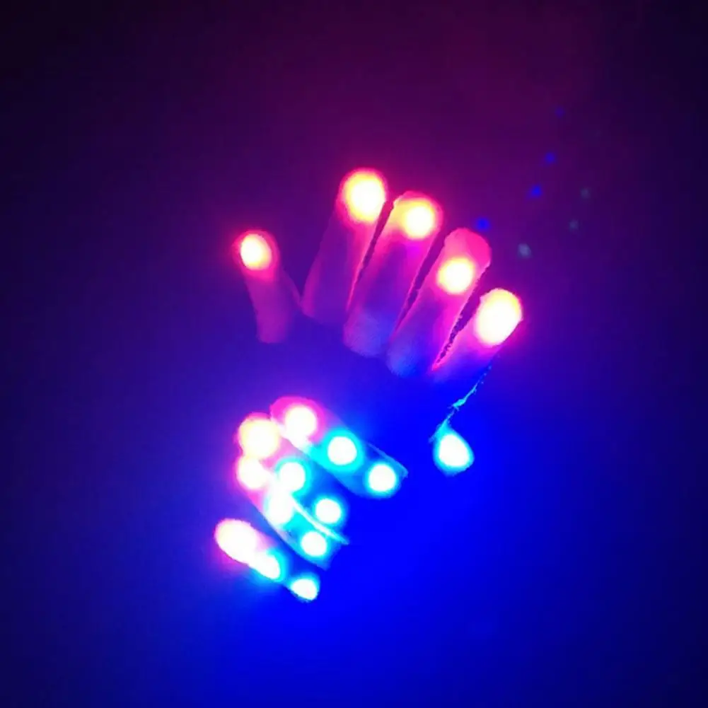 1 пара светящиеся перчатки светодиодсветодиодный черные белые для бара