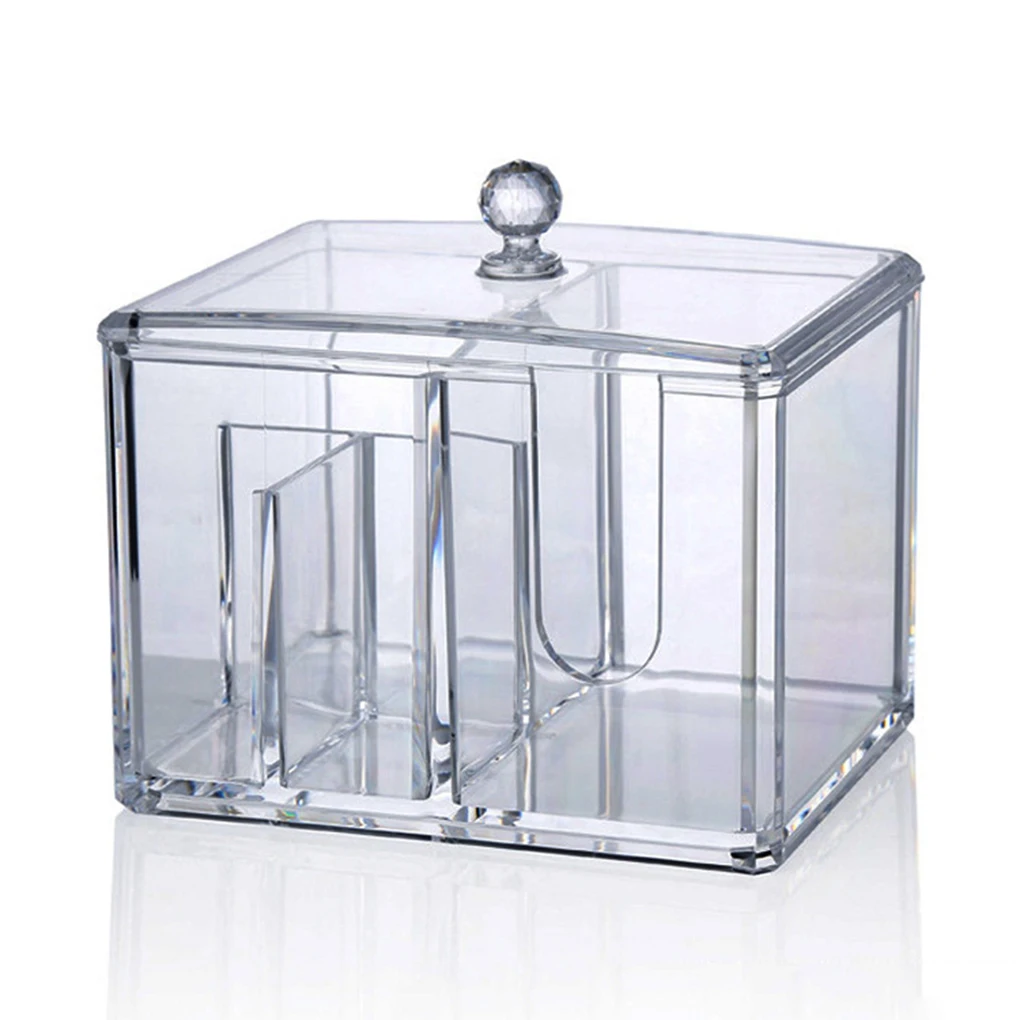 Новый акриловый Ватный тампон коробка для макияжа портативный прозрачный