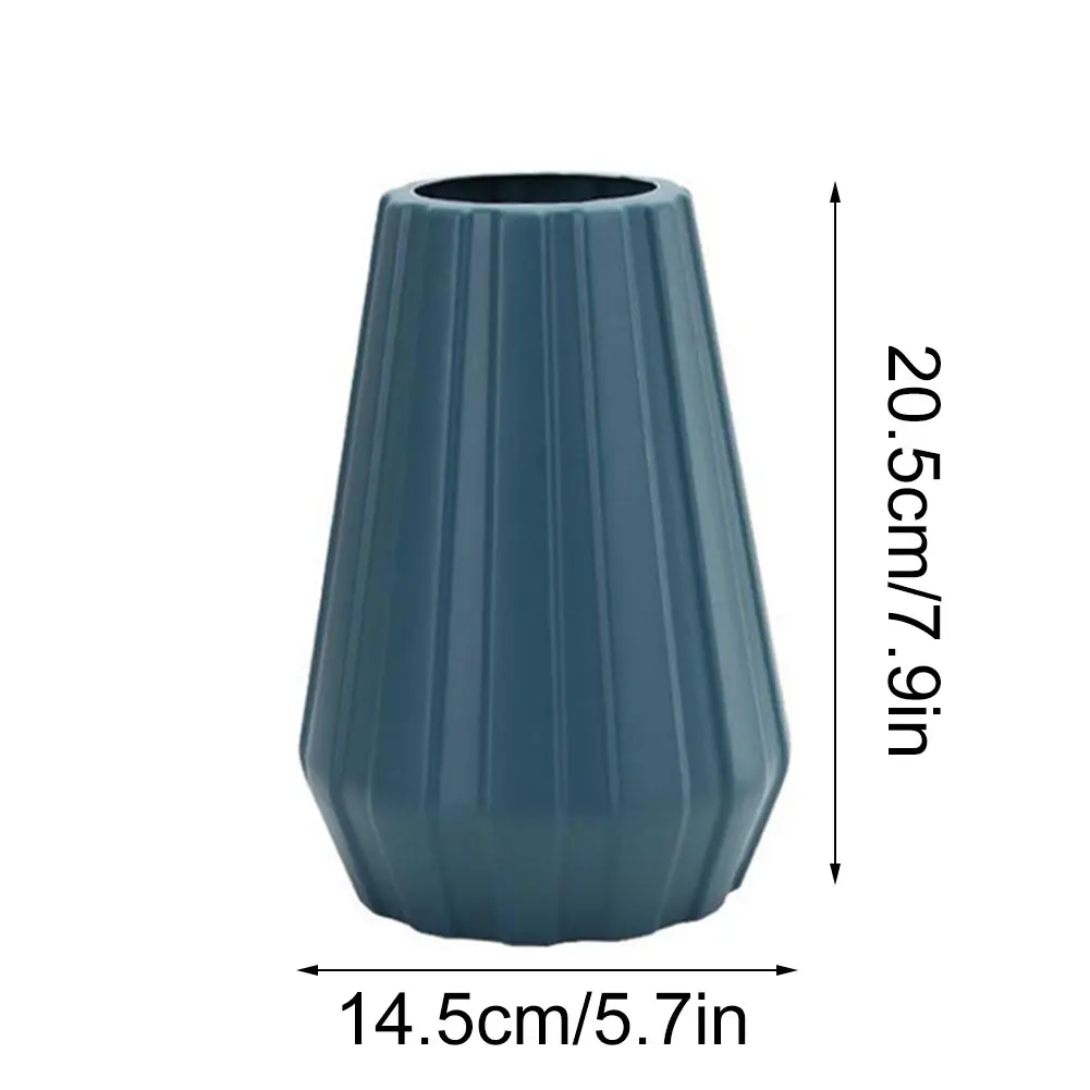 

Plastic Flower Vase Large Floor Plant Vases Modern Living Room Office Decoration Blue/Pink/White Plastic Decoration Flower Vase
