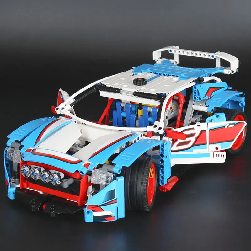 20077 1085 шт. серия Technic Car совместима с 42077 ралли автомобиль набор строительных блоков кирпичи развивающие детские автомобильные игрушки подарки