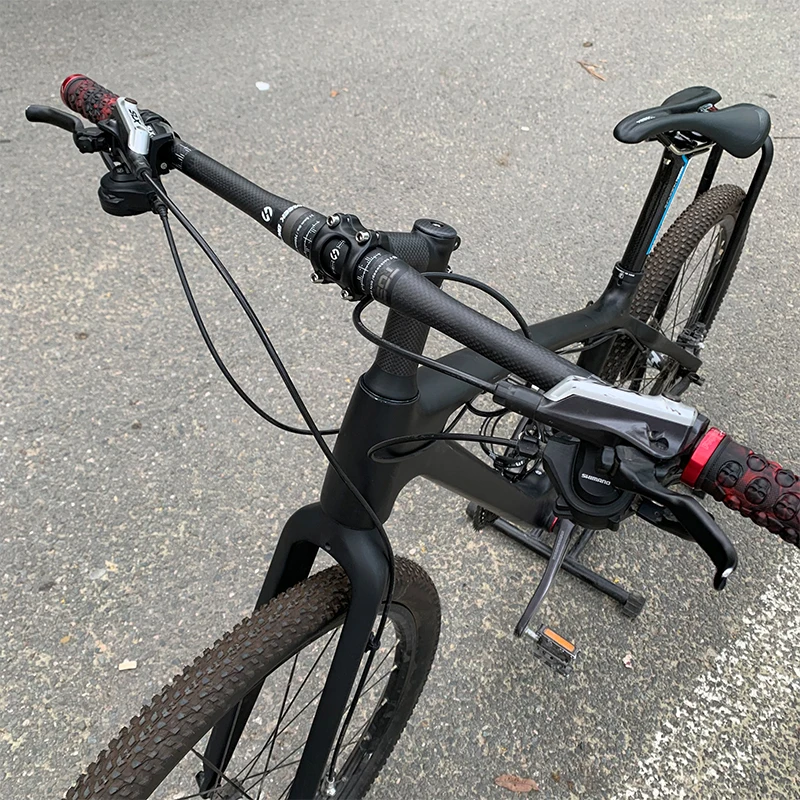 Полностью карбоновый велосипедный руль TOSEEK плоский/матовый для горного