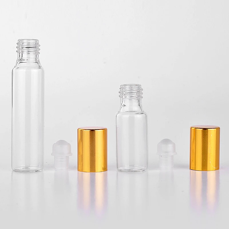 

20Pcs/lot 10ml/cc High Quality Metal Roll on Bottles Mini Essential Oils Glass Roller Bottle Wholesale