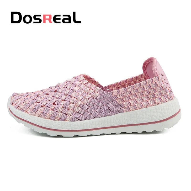 Dosreal женские тканые туфли без каблуков Балетки на плоской подошве весенние