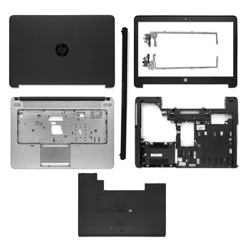 

New LCD Back Cover/Front Bezel/Hinges/Palmrest/Bottom Case/Hinge Cover For HP ProBook 640 G1 645 G1 Laptop Case Shell Black