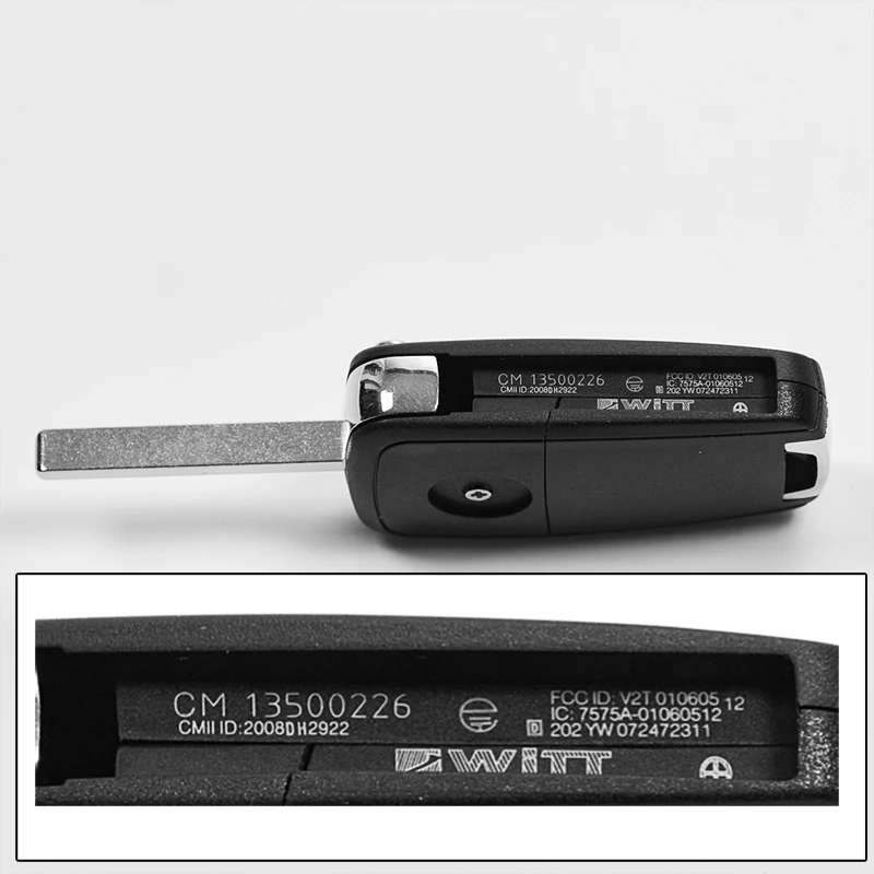 Чехол для ключа с 3 кнопками Автомобильный складной дистанционный ключ