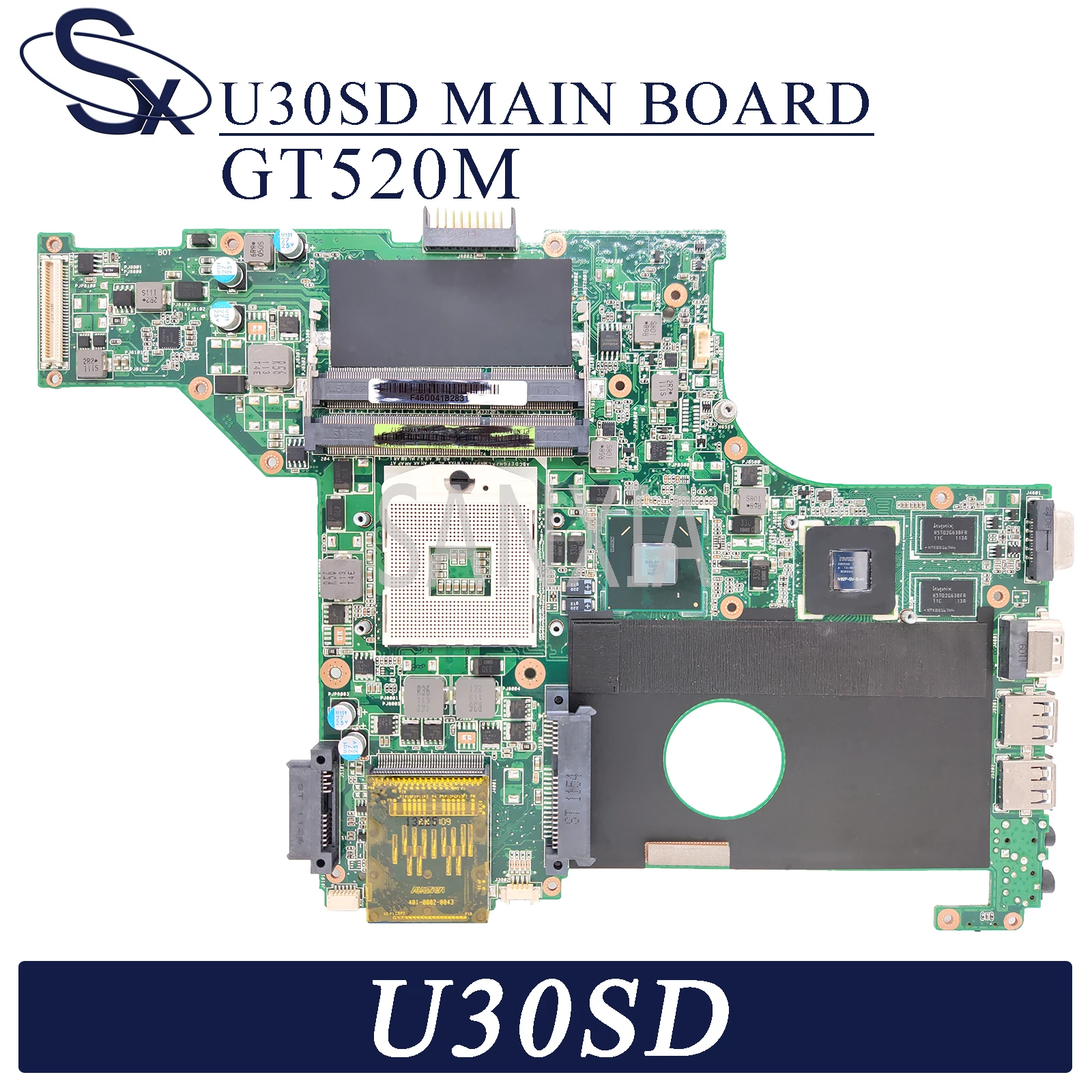 

Материнская плата KEFU U30SD для ноутбука ASUS U30SD U30S, оригинальная материнская плата GT520M