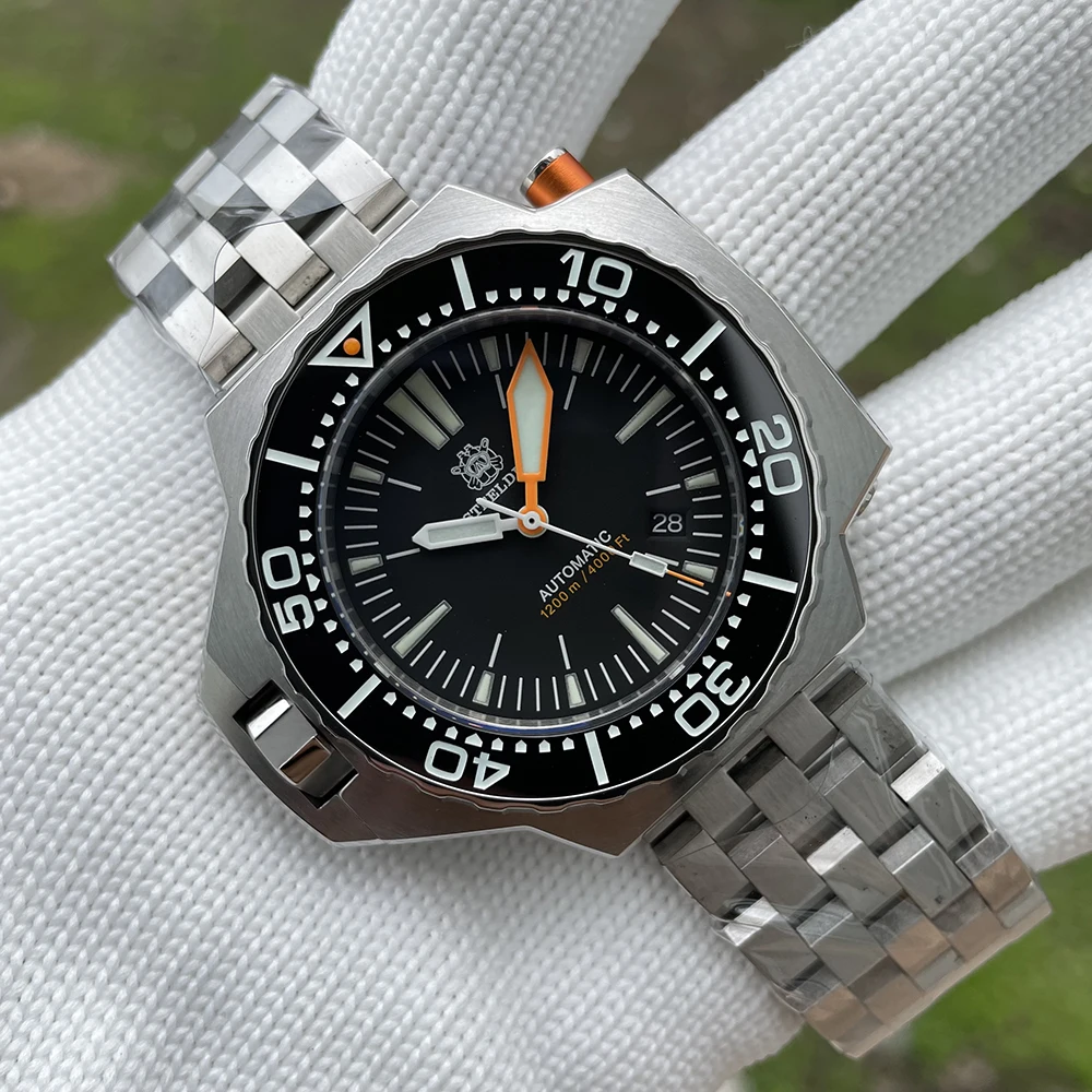 

Steeldive SD1969 NH35 Automatic Diver Watch Bi-Direction Bezel 1200M Waterproof Stainless Steel Mesh Strap Mechanical Wristwatch