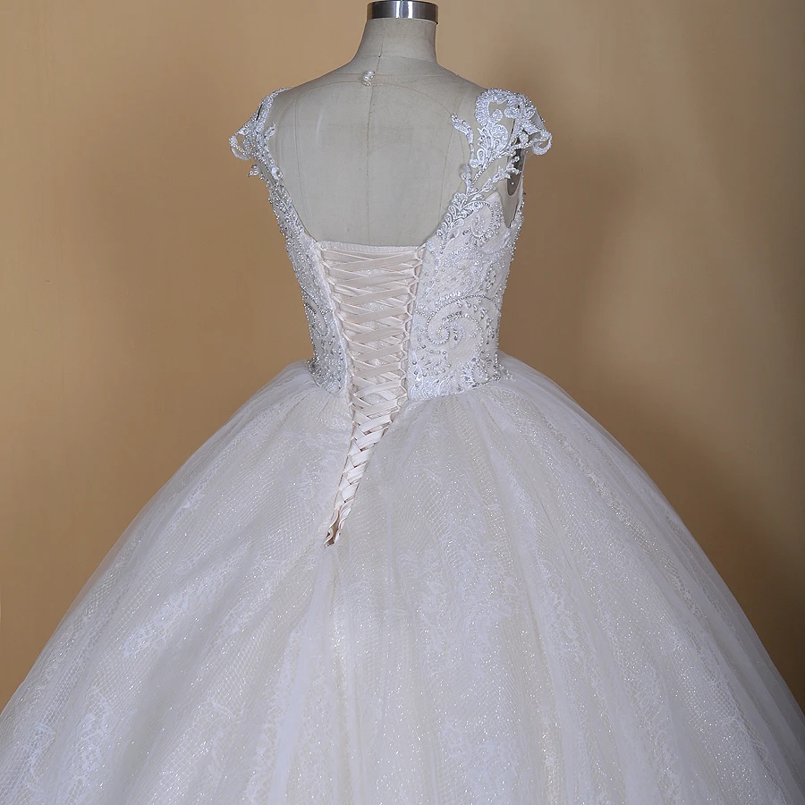 Свадебное платье с коротким рукавом свадебное из Дубаи Прямая поставка фабрики