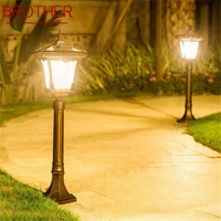 brother classical outdoor solar lawn lamp light waterproof home for villa garden decoration