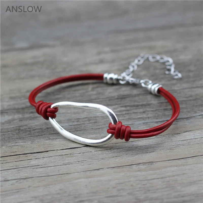 Мужские и женские браслеты с шармами ANSLOW плетеные оригинального дизайна для