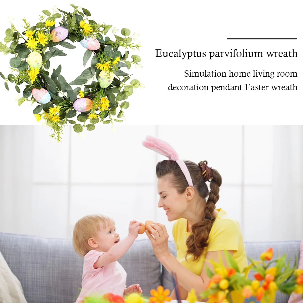

Easter Decoration Garland Wreaths DIY Garland Rattan Wreath Door Wall Hanging Wedding Christmas Decorations For Home