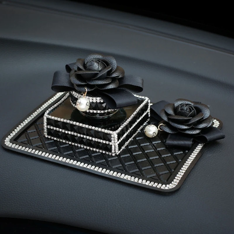 

1PC Car Anti-Slip Pad Flower Anti-skid Mat Mobile Phone Sunglasses Bracket Dashboard Pad Car Interior Accessories