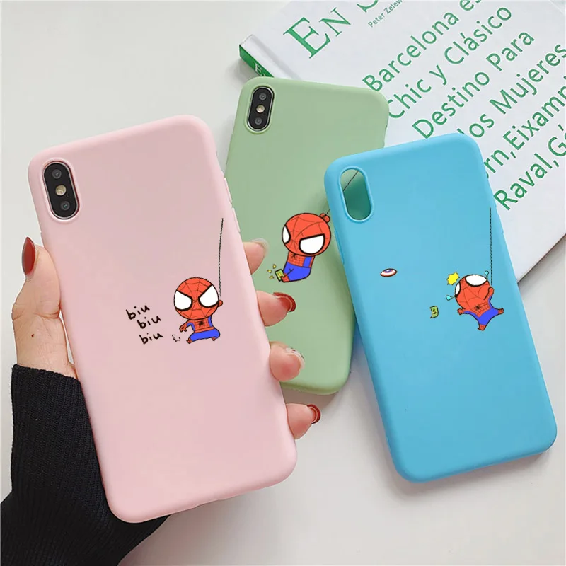 Милый мультяшный Человек паук Marvel Heros чехол для Huawei Mate 20 10 Pro Lite X Силиконовый