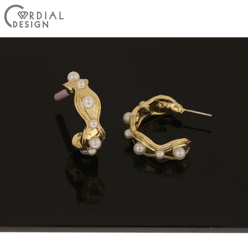 

Cordial Design 50Pcs Jewelry Accessories/Hand Made/Hooks Shapes/Imitation Pearl/DIY/Earrings Stud/Jewelry Findings & Components
