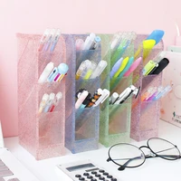 desk organizer high capacity pen holder desktop storage makeup brushes caddy for office school home supplies white pen holder