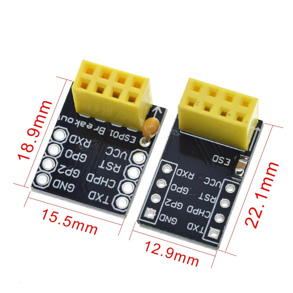 TZT ESP-01 Esp8266 ESP-01S модель ESP8266 серийная макетная плата адаптер к WiFi приемопередатчик модуль Breakout UART модуль