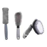 3pcs car wheel cleaning brush set wheel brushes alloy wheel tyre cleaning rim cleaner for car motorcycle or bicycle