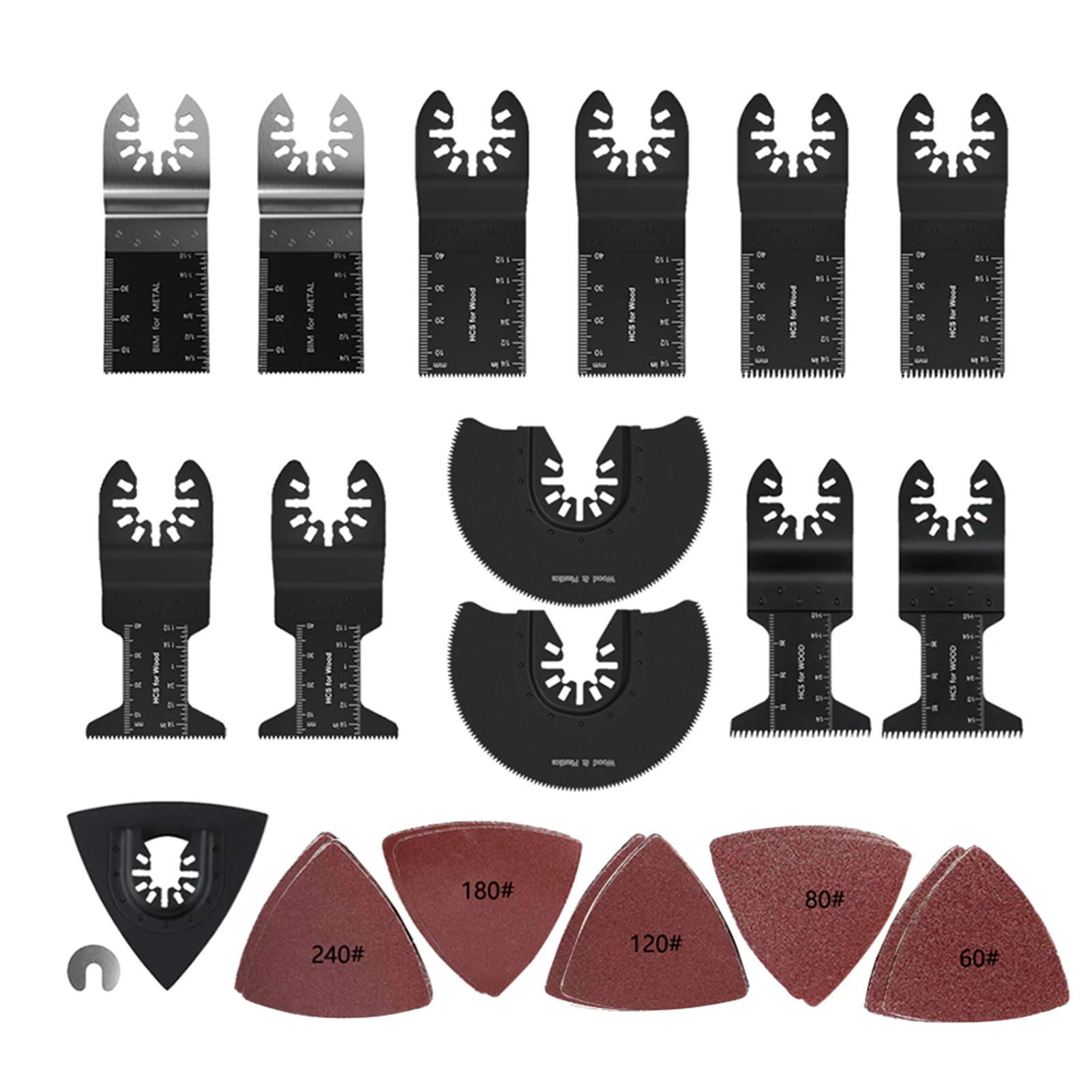 

23pcs Metal Wood With Sandpaper Swing Saw Blade Set Manual Universal Easy Install Cutting Woodworking Hybrid Quick Release