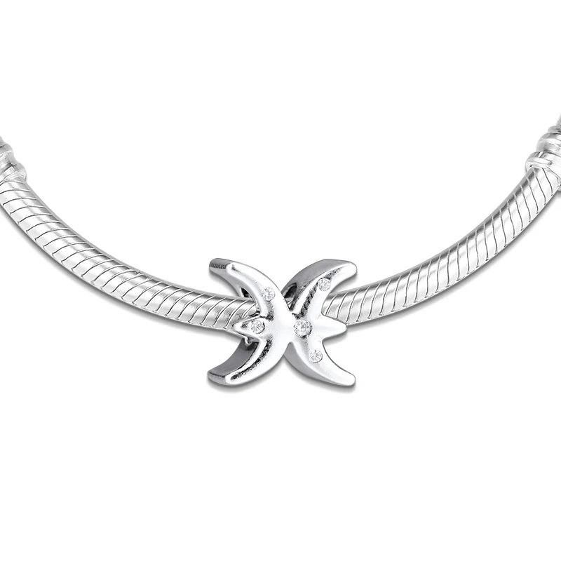 

Подвески подходят для ожерелий и браслетов, бусины со сверкающими знаками Зодиака, серебро 100% пробы 925 пробы, бесплатная доставка