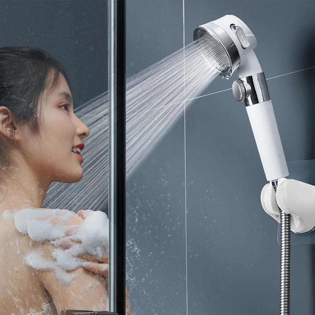 

Three-Gear Boost Shower Head Set Adjustable Handheld Showerhead Set Pressure Boosting Plating Bath Sprayer Home Shower Tools