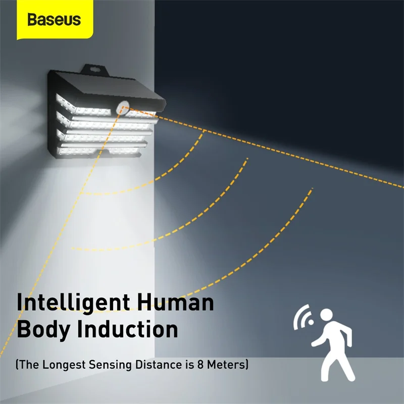 Baseus Солнечная лампа автоматический светильник с датчиком движения энергия
