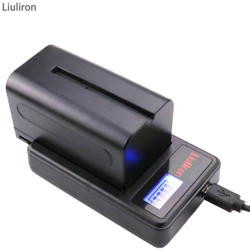 3x NP F770 F750 NP-F750 Li-ion Replacement Battery+ LCD USB Charger for Sony NP-F750 NP-F770 Camcorder LED Video Light D&F