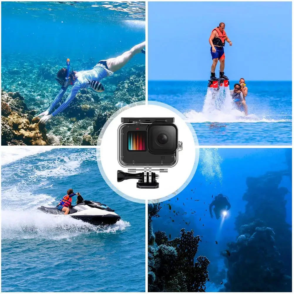 

Diving 45m Waterproof Housing Case For GoPro Hero 9 Action Camera Accessories Protective Shell Cover For GoPro Hero9 Accessories