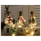 Рождественские светодиодные лампы, украшения для рождественской елки, подвески, пластиковые шары, светодиодные рождественские праздничные украшения, Рождественский Декор