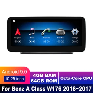 4G LTE 4GB+64GB Android display For Mercedes Benz A Class W176 2016~2017 10.25