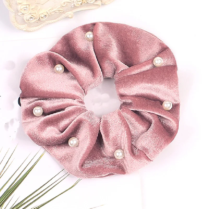 Женские бархатные резинки перламутровое кольцо для волос галстуки девочек