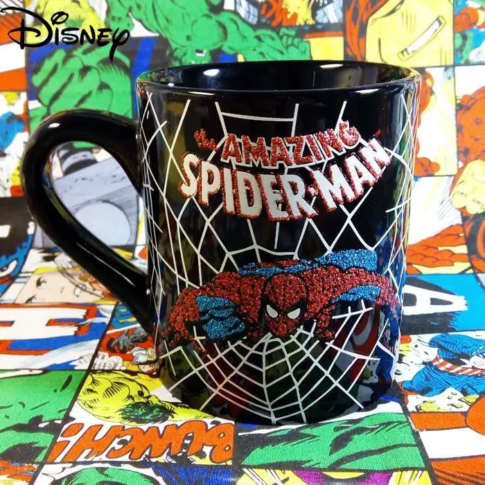 

Disney cartoon anime spiderman ceramic cup simple and cute large capacity mug water cup coffee cup collection cup milk cup