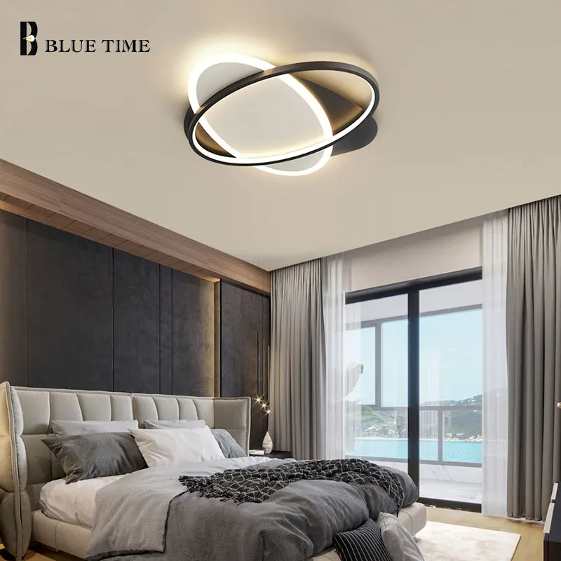 

Черно-белый круг современные светодиодные потолочные лампы для Спальня, гостиной, столовой, Кухня свет Крытый потолочный светильник