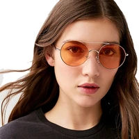 new retro fashion round sunglasses women brand designer sun glasses for women alloy mirror female oculos de sol black