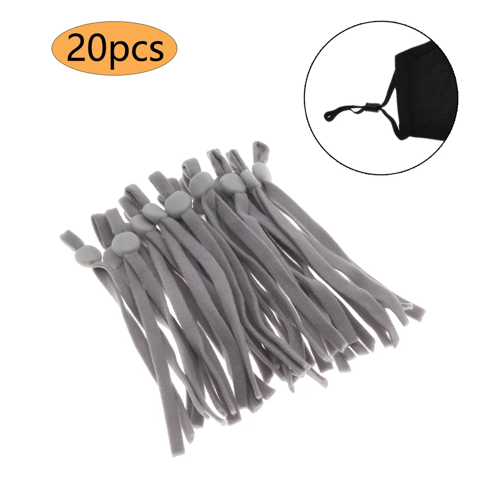 

20 шт. эластичный шнур с регулируемой пряжкой, растягивающийся эластичный ремешок, веревка для рукоделия, веревка для ушей, швейные принадле...