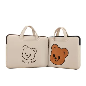 cartoon cute portable laptop bag for apple macbook pro lenovo 13 3 huawei dell 14 15 6 16 inch handbag notebook computer case free global shipping